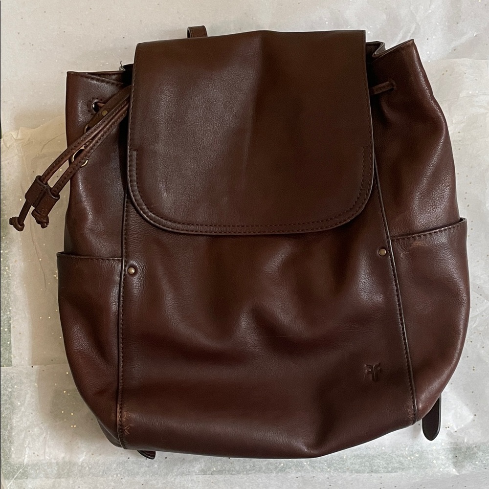 Leather backpack